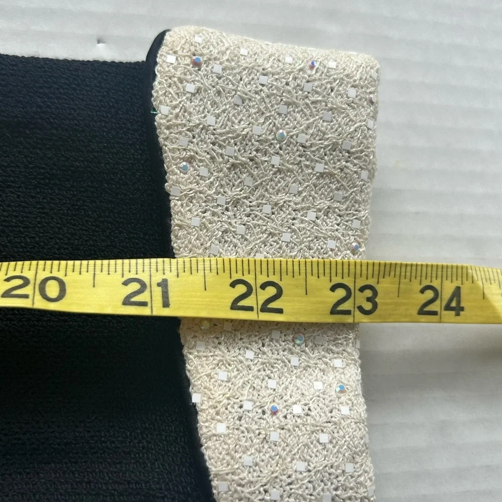 St. JOHN evening Santana knit Black sequins blazer sz 14 made in USA